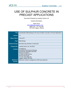 use of sulphur concrete in precast applications