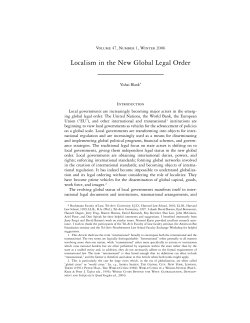 Localism in the New Global Legal Order