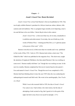 Jonah`s Gourd Vine: Roots Revisited