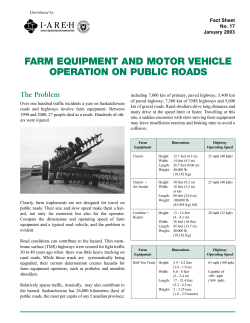 Farm Equipment and Motor Vehicle Operation on Public Roads