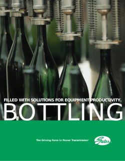 Bottling: Filled with Solutions for Equipment Productivity