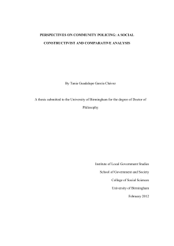 perspectives on community policing: a social