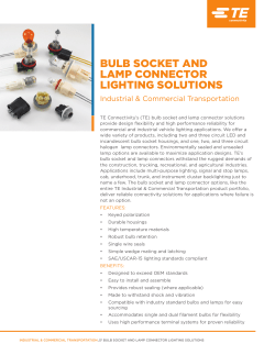 bulb socket and lamp connector lighting solutions