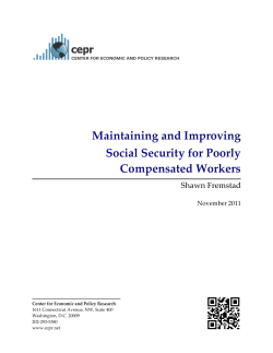 Maintaining and Improving Social Security for Poorly Compensated
