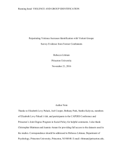 Running head: VIOLENCE AND GROUP IDENTIFICATION