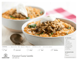 Coconut Curry Lentils