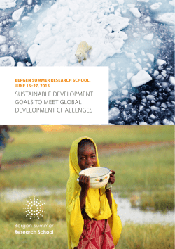 SUSTAINABLE DEVELOPMENT GOALS TO MEET GLOBAL