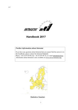 Intrastat - handbook