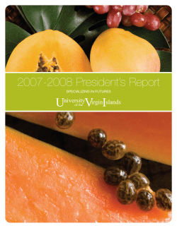 2007-2008 President`s Report - University of the Virgin Islands