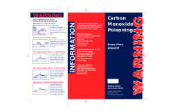 Carbon Monoxide (CO) Poisoning Brochure