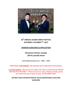 29th ANNUAL OLIVER HARDY FESTIVAL SATURDAY, OCTOBER