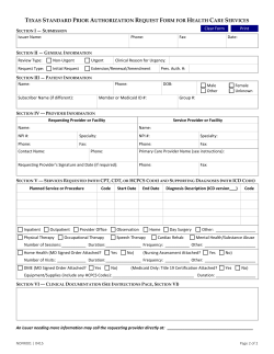 Behavioral Health Prior Authorization Form