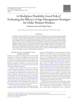 Is Workplace Flexibility Good Policy? Evaluating the Efficacy of Age