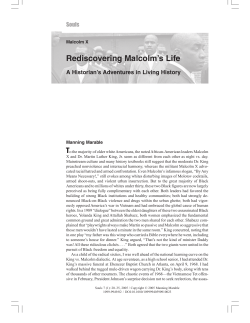 T Rediscovering Malcolm`s Life