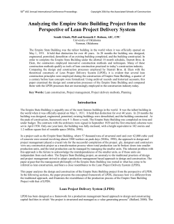 Analyzing the Empire State Building Project from the Perspective of