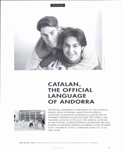 catalan, the official language of andorra