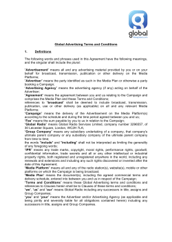Global Advertising Terms and Conditions 1. Definitions The