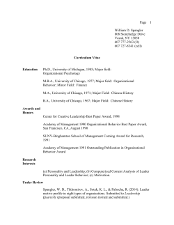 Curriculum Vitae - Binghamton University