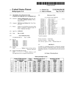 Methods and apparatus for scheduling broadcast commercials
