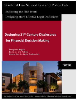 Designing 21st-Century Disclosures for Financial Decision Making