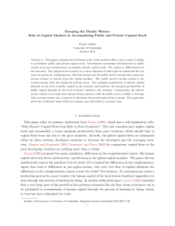 Escaping the Deadly Waters: Role of Capital Markets in