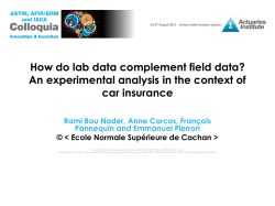 How do lab data complement field data? An