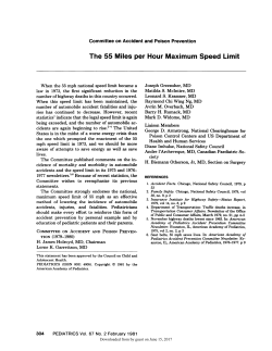 The 55 Miles per Hour Maximum Speed Limit