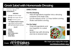 Greek Salad with Homemade Dressing
