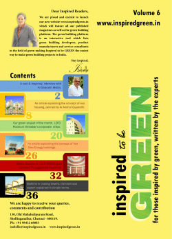 for those inspired by green, written by the experts Volume 6 www