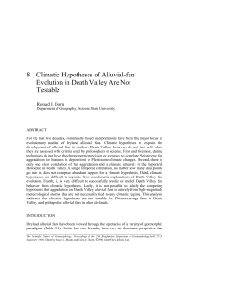 8 Climatic Hypotheses of Alluvial-fan Evolution in Death Valley Are