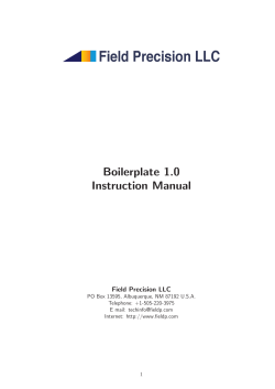 Boilerplate 1.0 Instruction Manual