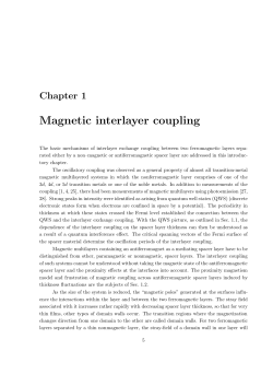 Magnetic interlayer coupling