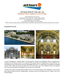 ARTTOURS PRIVATE TOUR (ART-A4) Dolmabahce Palace