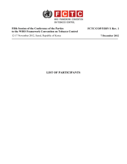 FCTC/COP/5/DIV/1 Rev.1 - World Health Organization