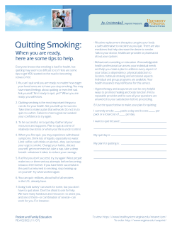 Quitting Smoking - UVA Health System