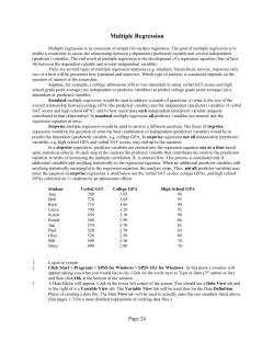 Multiple Regression