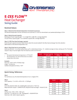 E-ZEE Flow Sizing Guide - Diversified Heat Transfer