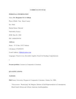 Donwload full CV - Kenyatta University