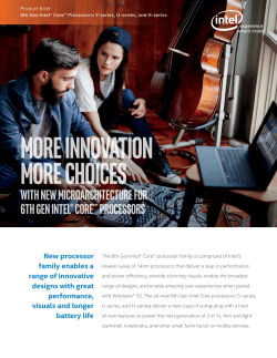 6th Gen Intel&reg; Core&trade; Processor Mobile Product Brief
