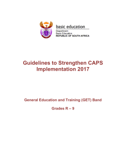 Guidelines to strengthen CAPS Implementation 2017: GET
