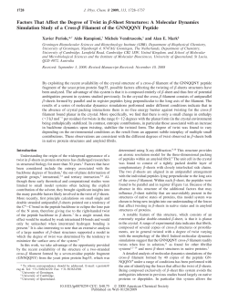 Factors That Affect the Degree of Twist in &beta;