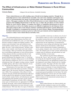 The Effect of Infrastructure on Water