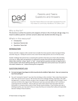Parents and Teens/Questions and Answers
