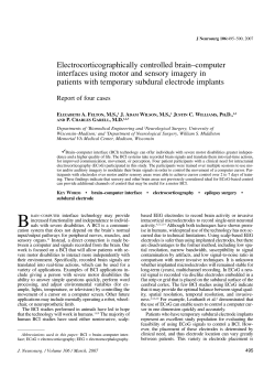 Electrocorticographically controlled brain