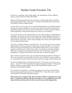 Builder Grade Porcelain Tile