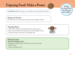 Enjoying Food: Make a Poster