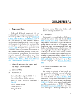 goldenseal - IARC Monographs on the Evaluation of Carcinogenic