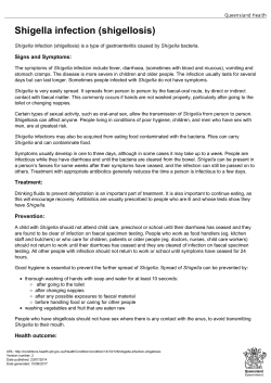 Shigella infection (shigellosis)