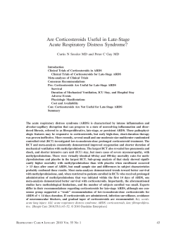 Are Corticosteroids Useful in Late-Stage Acute