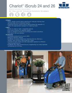 Chariot&reg; iScrub 24 and 26